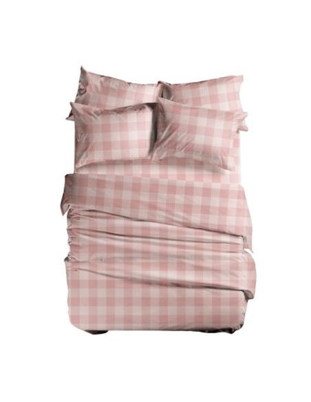 Σεντόνι Υπέρδιπλο 240X270 Basic Plaid - Pink
