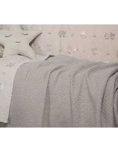 Βρεφική Κουβέρτα Κούνιας 110Χ150 Smooth - Grey