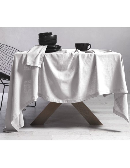 ΤΡΑΠΕΖΟΜΑΝΤΗΛΟ ΒΑΜΒ-ΛΙΝΟ COTTON-LINEN 150X250 WHITE