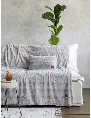 Κουβέρτα καναπέ 130x170 - Velure Light Gray