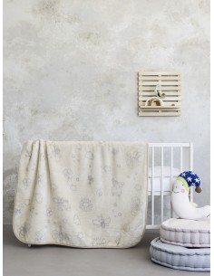 Κουβέρτα Βελουτέ Λίκνου 70x110 - Little Garden