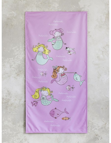 Πετσέτα Θαλάσσης δύο όψεων 70x140 - Dancing Mermaids