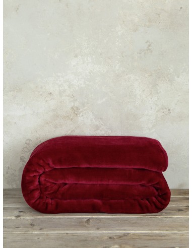 Κουβέρτα Βελουτέ Υπέρδιπλη 220x240 Coperta - Red