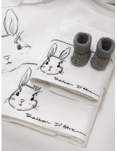 Σετ βρεφικές πετσέτες 2 τμχ - Rabbit De Niro
