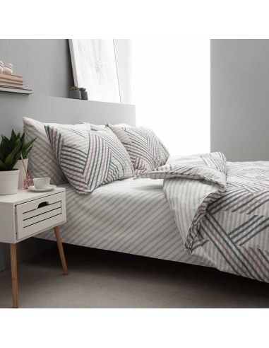Σετ Σεντόνια Διπλά 200Χ260 Zelma-2 Grey/Pink