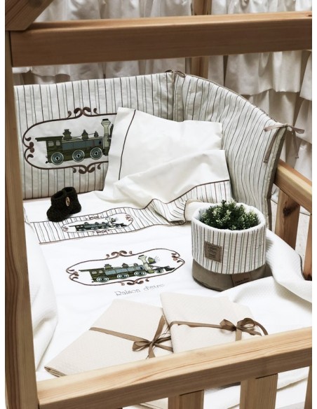 Σετ Σεντόνια Λίκνου - Choo Choo Train