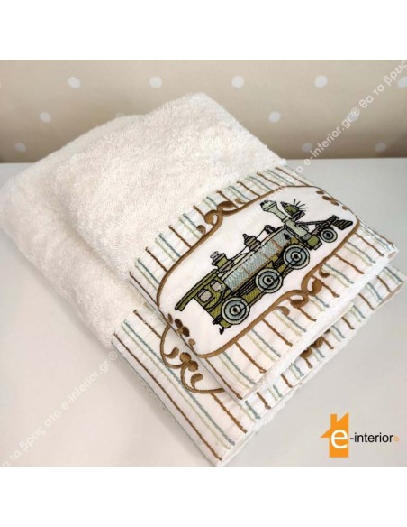 Σετ βρεφικές πετσέτες 2 τμχ - Choo Choo Train