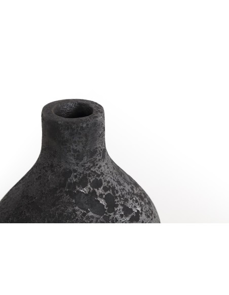 Κεραμικό Διακοσμητικό βάζο Siso Oki Black Spot Silver Large (26x18x70) Soulworks 0630018