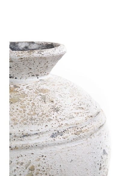 Διακοσμητικό βάζο Bianca Boho White Medium (35x35x40) GRC Soulworks 0630034