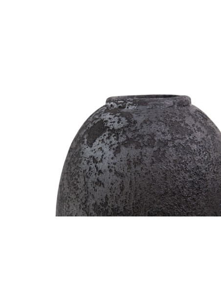 Κεραμικό Διακοσμητικό Βάζο Siso Nic Black Spot Gray Large (27x27x40) Soulworks 0630058