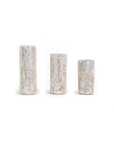 Κεραμικό Κηροπήγιο Slind White Classic Small (11x11x20) Soulworks 0630068