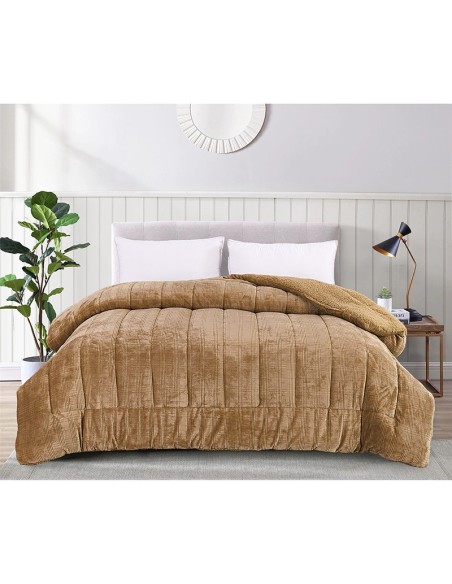 Κουβερτοπάπλωμα Υπέρδιπλο 220x240 Square Gold