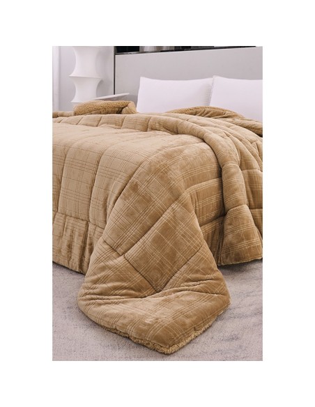 Κουβερτοπάπλωμα Υπέρδιπλο 220x240 Square Gold