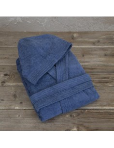 Μπουρνούζι με κουκούλα Zen - Medium - Denim Blue