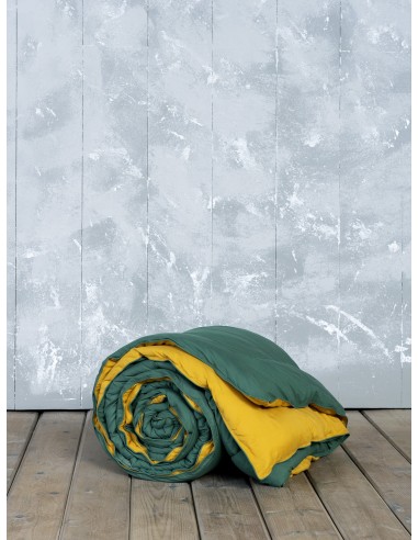 Πάπλωμα Υπέρδιπλο 220x240 Abalone - Green / Mustard Beige