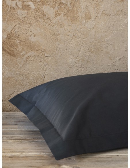 Μαξιλαροθήκες Oxford 52x72 Superior Satin - Black