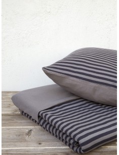 Σετ Παπλωματοθήκη Jersey Μονή 160x240 - Suave Dark Gray