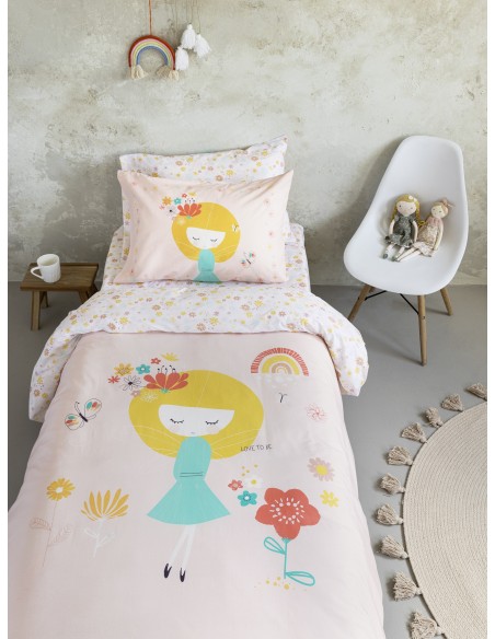 Σετ Παπλωματοθήκη Μονή 160x240 - Fairy Love