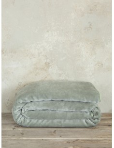 Κουβέρτα Βελουτέ Υπέρδιπλη 220x240 Coperta - Sage Green 2