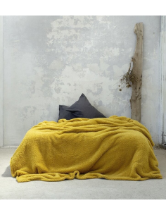 Κουβέρτα Υπέρδιπλη 220x240 - Manta Mustard Beige