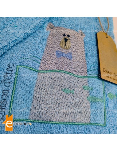 Βρεφικό Μπουρνούζι Baby Boy Bear - Blue Raf 02-04