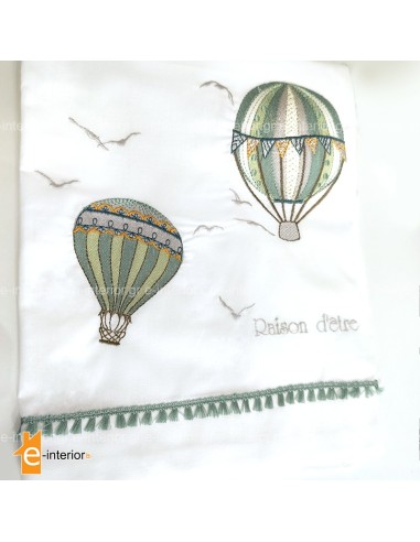 Σετ Σεντόνια Λίκνου Hot Air Balloon - Green