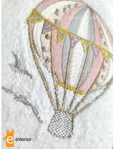 Σετ βρεφικές πετσέτες 2 τμχ - Hot Air Balloon Pink 2