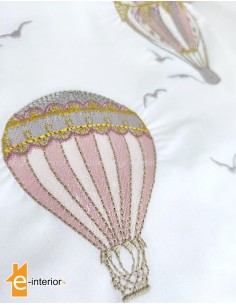Σετ Σεντόνια Λίκνου Hot Air Balloon - Pink