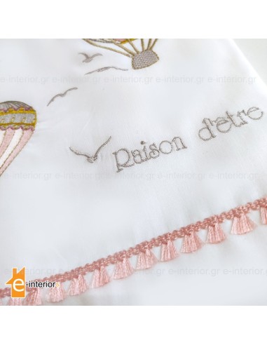 Σετ Σεντόνια Κούνιας Hot Air Balloon - Pink