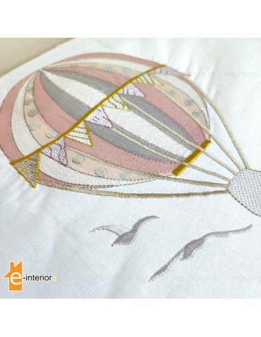 Πάντα Κούνιας 45x210 Hot Air Balloon - Pink