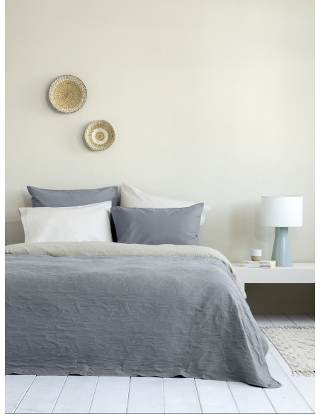 Κουβερλί Γίγας 240x260 - Avana Oat Beige / Medium Gray