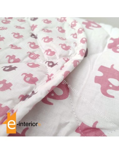 ΚΟΥΒΡ-ΛΙ Κούνιας 110Χ140  Barrus - Pink