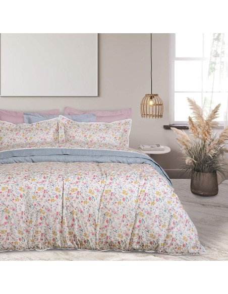 DAS HOME ΣΕΝΤΟΝΙΑ ΣΕΤ ΥΠΕΡΔΙΠΛΑ PRESTIGE 1681 ΚΟΡΑΛΙ, ΜΠΕΖ, ΠΕΤΡΟΛ