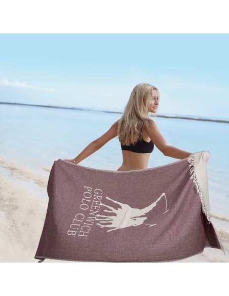 GREENWICH POLO CLUB ΠΕΤΣΕΤΑ ΘΑΛΑΣΣΗΣ 85Χ170 3906 ΙΒΟΥΑΡ, ΜΠΟΡΝΤΩ