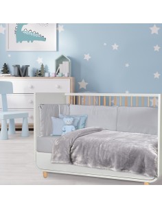 Κουβέρτα Βελούτε Λίκνου 80x110 Relax 1342 Γκρι 2