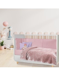 Κουβέρτα Βελουτέ Λίκνου 80x110 Relax 1346 Ροζ 2