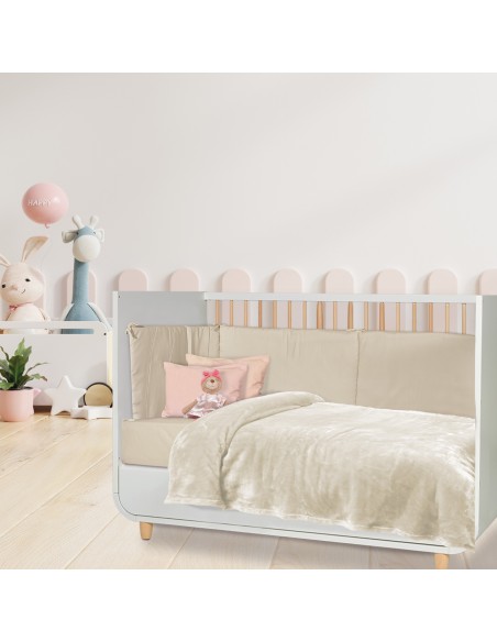 Κουβέρτα Βελουτέ Λίκνου 80x110 Relax 1341 Ιβουάρ