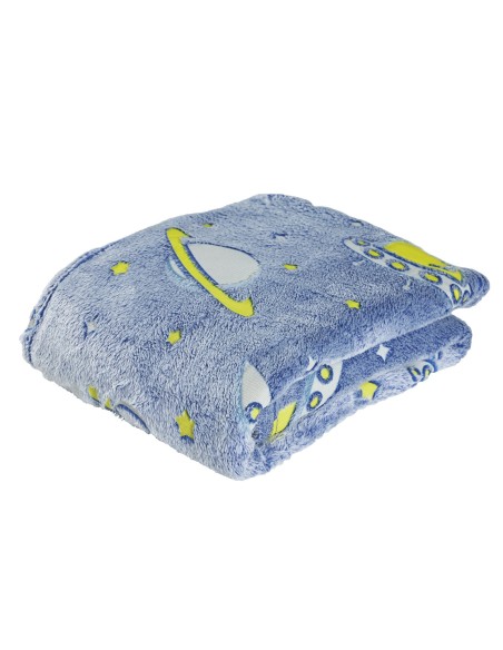 DAS BABY ΚΟΥΒΕΡΤΑ FLEECE 80X110 RELAX 4863 ΚΙΤΡΙΝΟ, ΜΠΛΕ