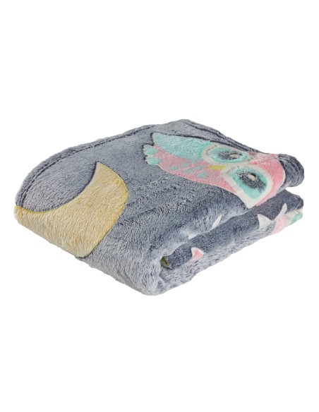 DAS BABY ΚΟΥΒΕΡΤΑ FLEECE 80X110 RELAX 4864 ΓΚΡΙ, ΚΙΤΡΙΝΟ, ΡΟΖ