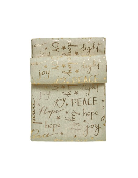 DAS HOME CHRISTMAS ΤΡΑΠΕΖΟΜΑΝΤΗΛΟ 140Χ220 0715 ΜΠΕΖ, ΧΡΥΣΟ