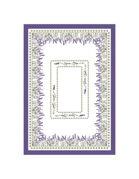 DAS HOME ΤΡΑΠΕΖΟΜΑΝΤΗΛΟ 140Χ220 0722 ΛΕΥΚΟ, ΜΩΒ, ΠΡΑΣΙΝΟ