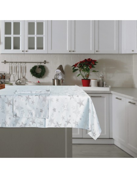 DAS HOME CHRISTMAS ΤΡΑΠΕΖΟΜΑΝΤΗΛΟ 140Χ180 0719 ΑΣΗΜΙ, ΙΒΟΥΑΡ