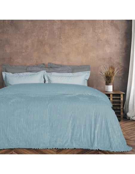 DAS HOME ΚΟΥΒΕΡΤΑ FLEECE 220Χ240 1355 ΓΑΛΑΖΙΟ
