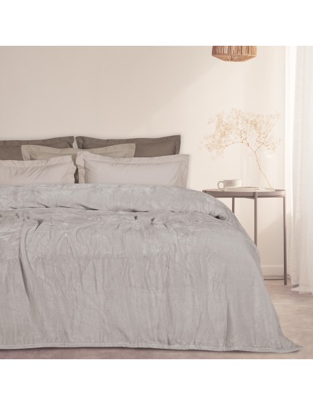 Κουβέρτα Fleece Υπέρδιπλη 220x240 Das 1345 Εκρού