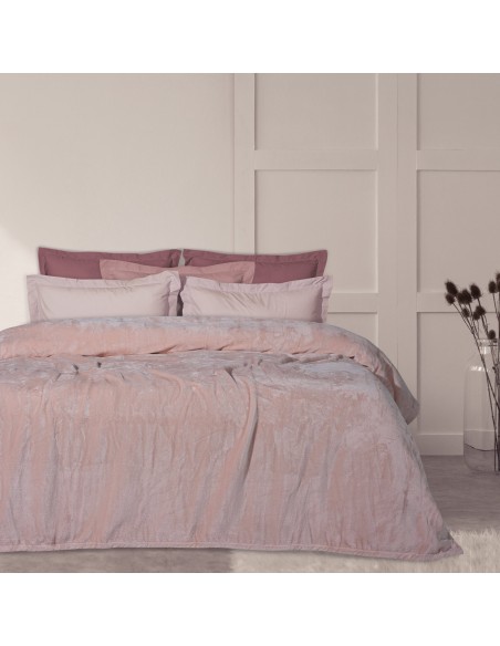 Κουβέρτα Fleece Υπέρδιπλη 220x240 Das1346 Ροζ