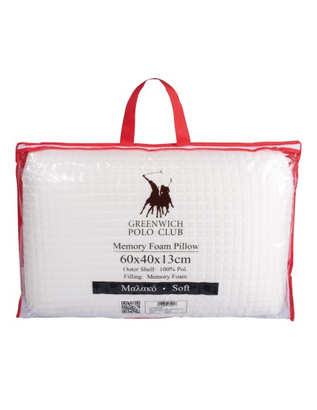 GREENWICH POLO CLUB ΜΑΞΙΛΑΡΙ MEMORY FOAM 60Χ40 2341 ΛΕΥΚΟ