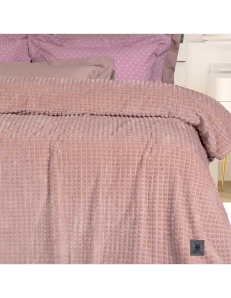 GREENWICH POLO CLUB ΚΟΥΒΕΡΤΑ FLEECE ΥΠΕΡΔΙΠΛH 3449 NUDE