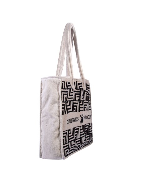 GREENWICH POLO CLUB ΤΣΑΝΤΑ ΘΑΛΑΣΣΗΣ 42Χ45 3732 ΕΚΡΟΥ, ΜΑΥΡΟ