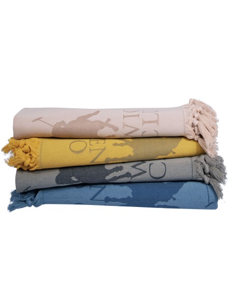 GREENWICH POLO CLUB ΠΕΤΣΕΤΑ-ΠΑΡΕΟ 90Χ170 3794 ΓΚΡΙ