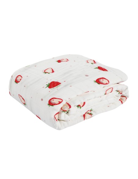 DAS BABY ΚΟΥΒΕΡΤΑ-ΜΟΥΣΕΛΙΝΑ 80X105 RELAX 6621 ΚΟΚΚΙΝΟ, ΛΕΥΚΟ